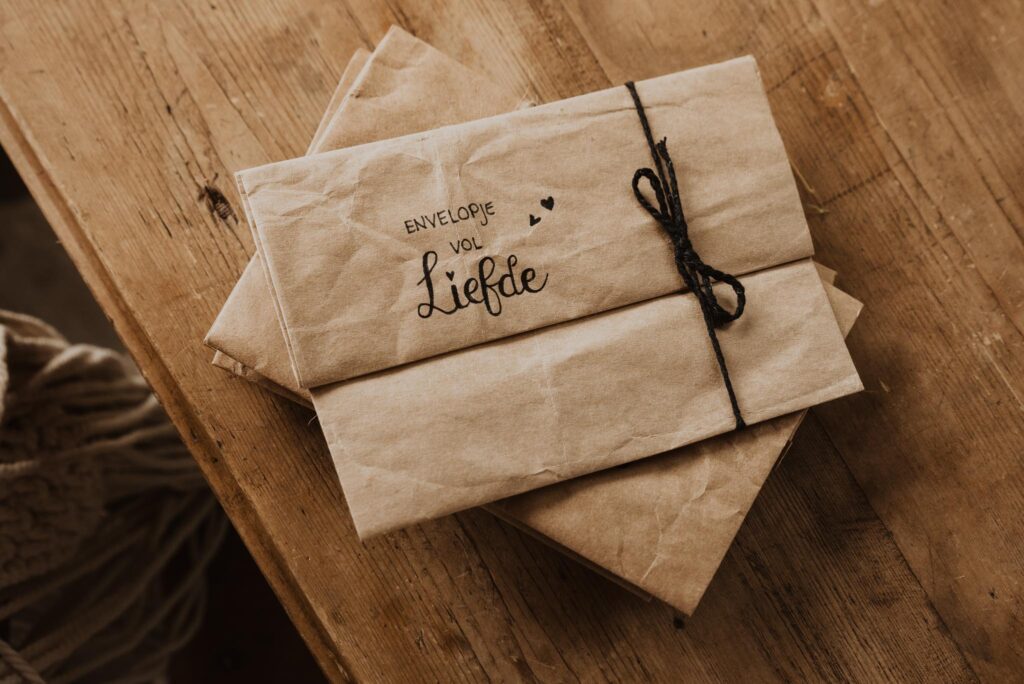 Een envelopje vol liefde - gastenboek bruiloft - trouwen